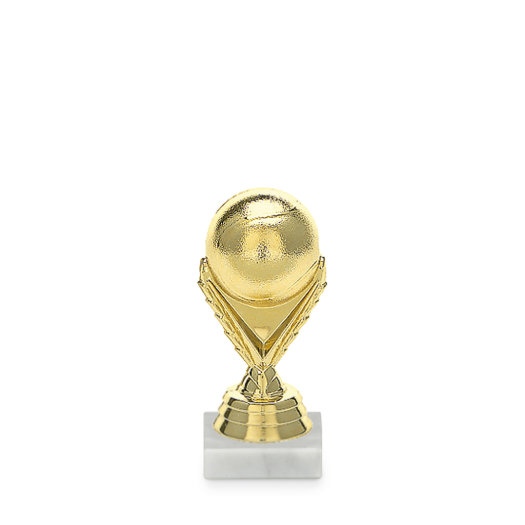 Figurka tenisový míček, 8 cm, zlato, včetně podstavce