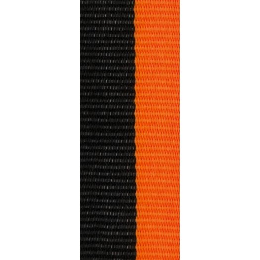 Stuha na medaili, černooranžová