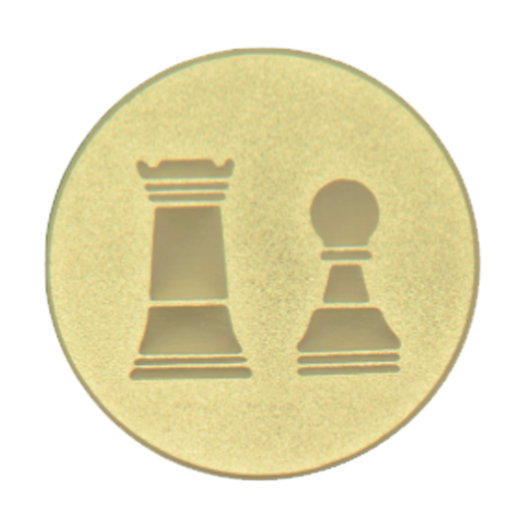 Emblém šachy, pr. 25 mm, zlato