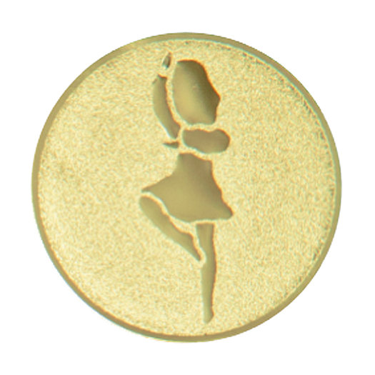 Emblém baletka, pr. 50 mm, zlato