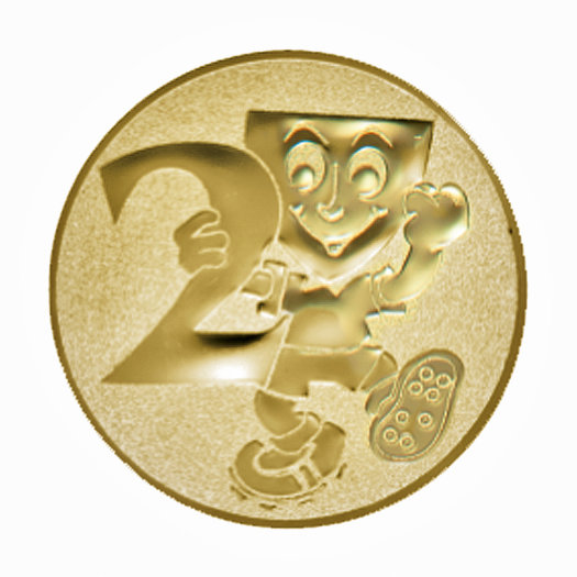 Emblém fotbalista s číslem 