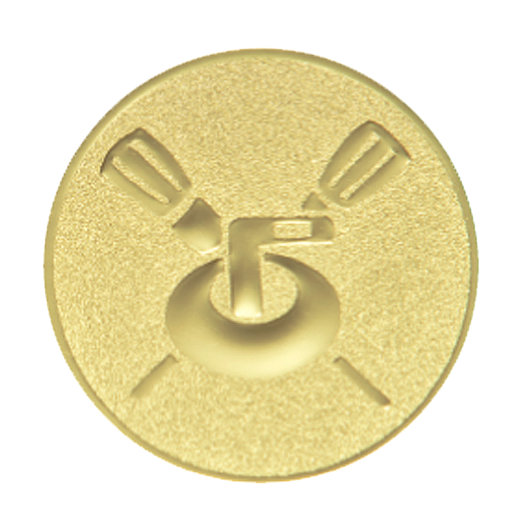 Emblém curling, pr. 50 mm, zlato